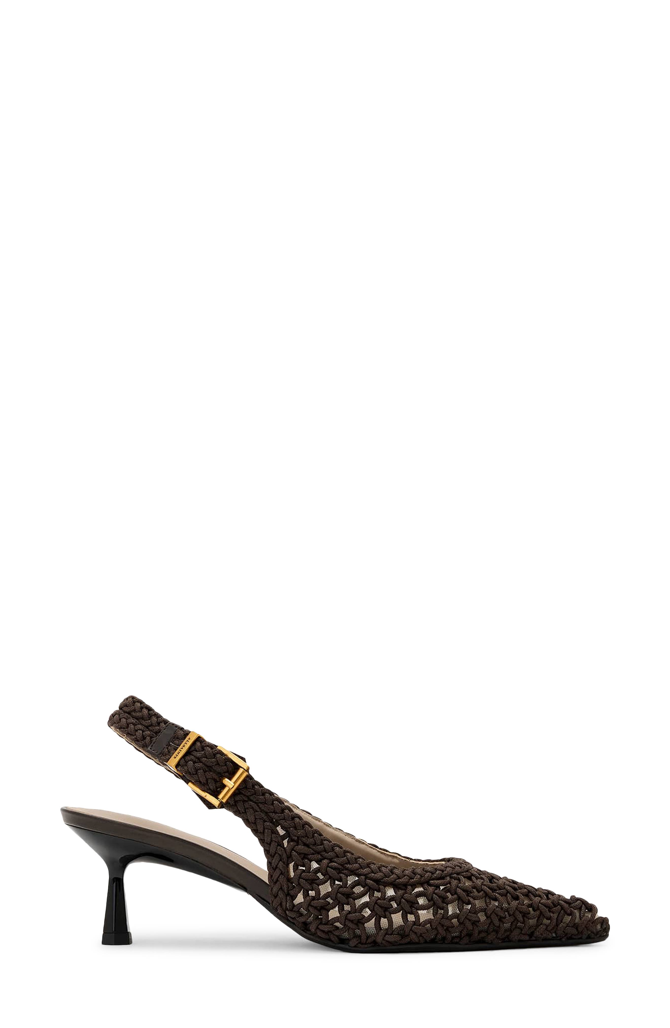 Violet Slingback Kitten Heel Pump, Alternate, color, BROWN