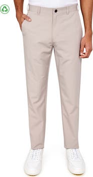 CONSTRUCT Regular Fit Solid Flat Front Recycled Performance Golf Pants