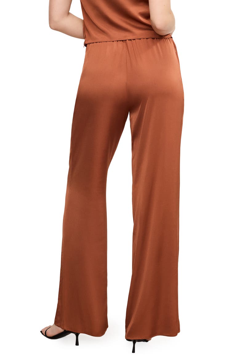 Satin Pull-On Pants, Alternate, color, COPPER004