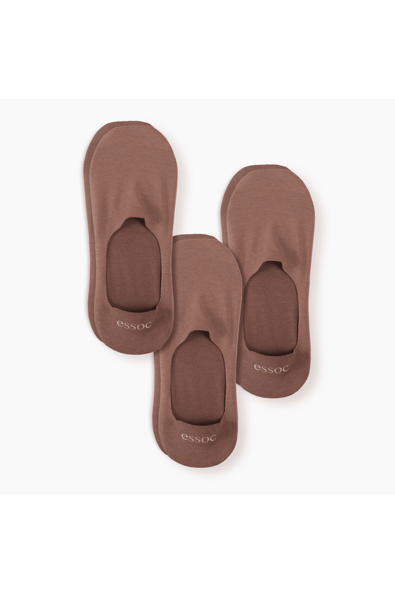 Unisex Cotton No Show Socks 3-Pack, Main, color, Toffee Tan - XL