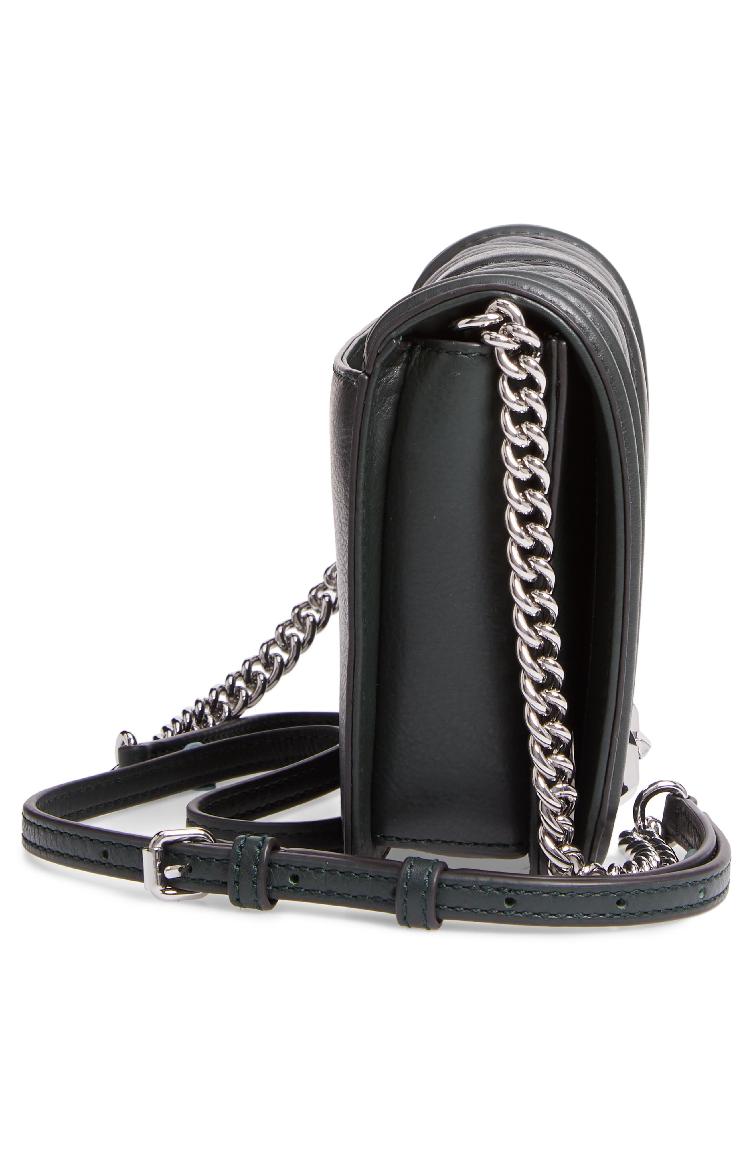 Rebecca Minkoff Small Love Leather Crossbody Bag, Alternate, color, Pine