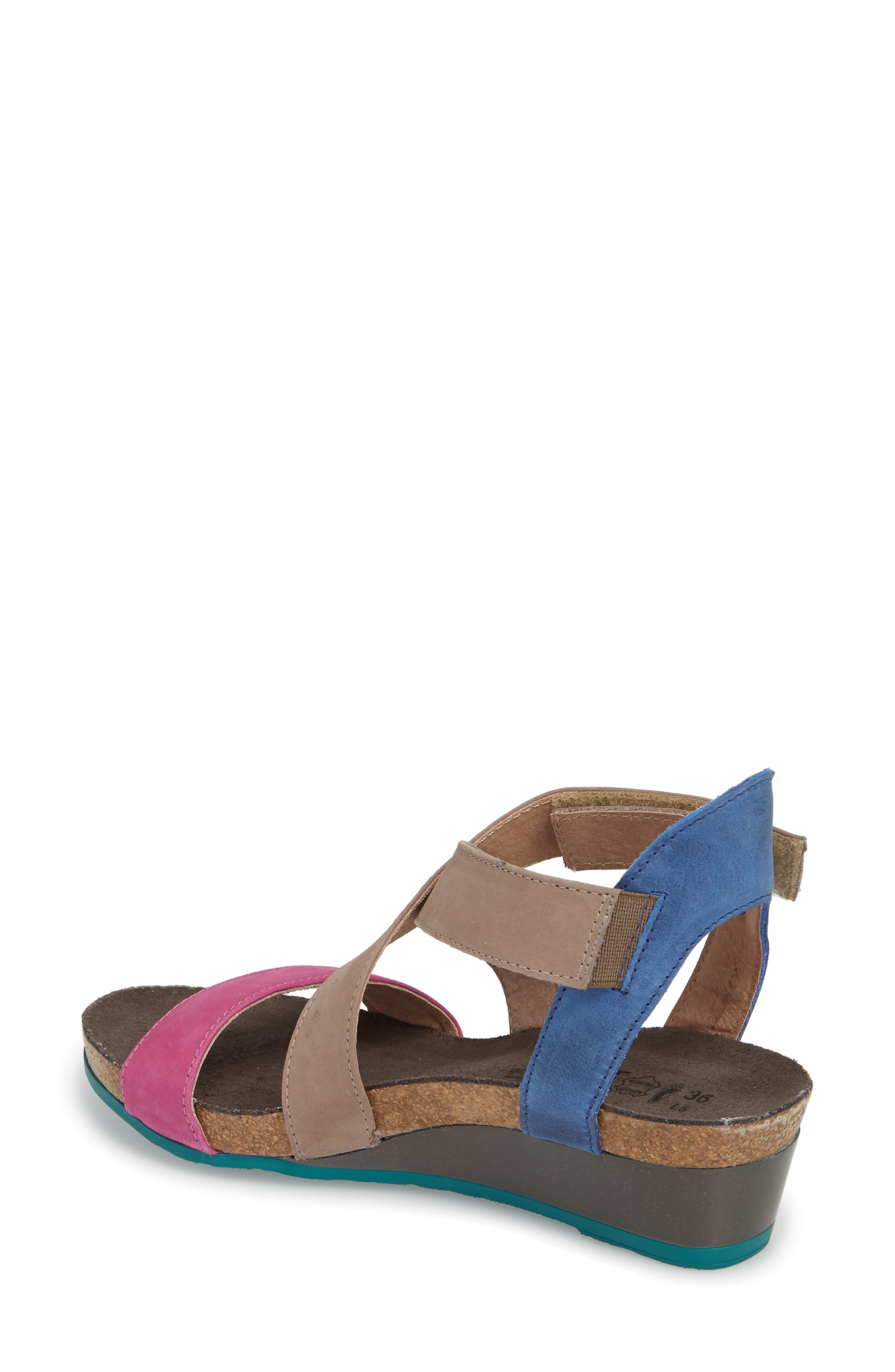 Vixen Wedge Sandal, Alternate, color, PINK PLUM NUBUCK