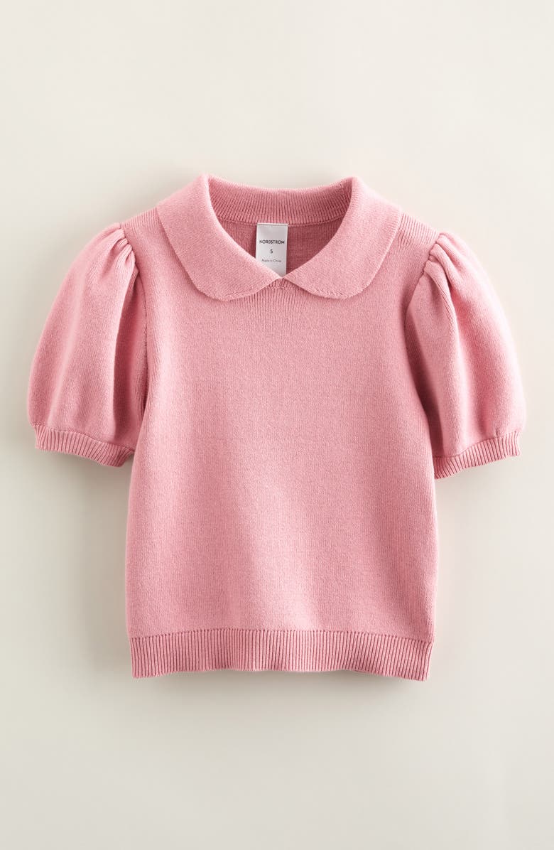 Nordstrom Kids' Puff Sleeve Sweater, Main, color, Pink Prince