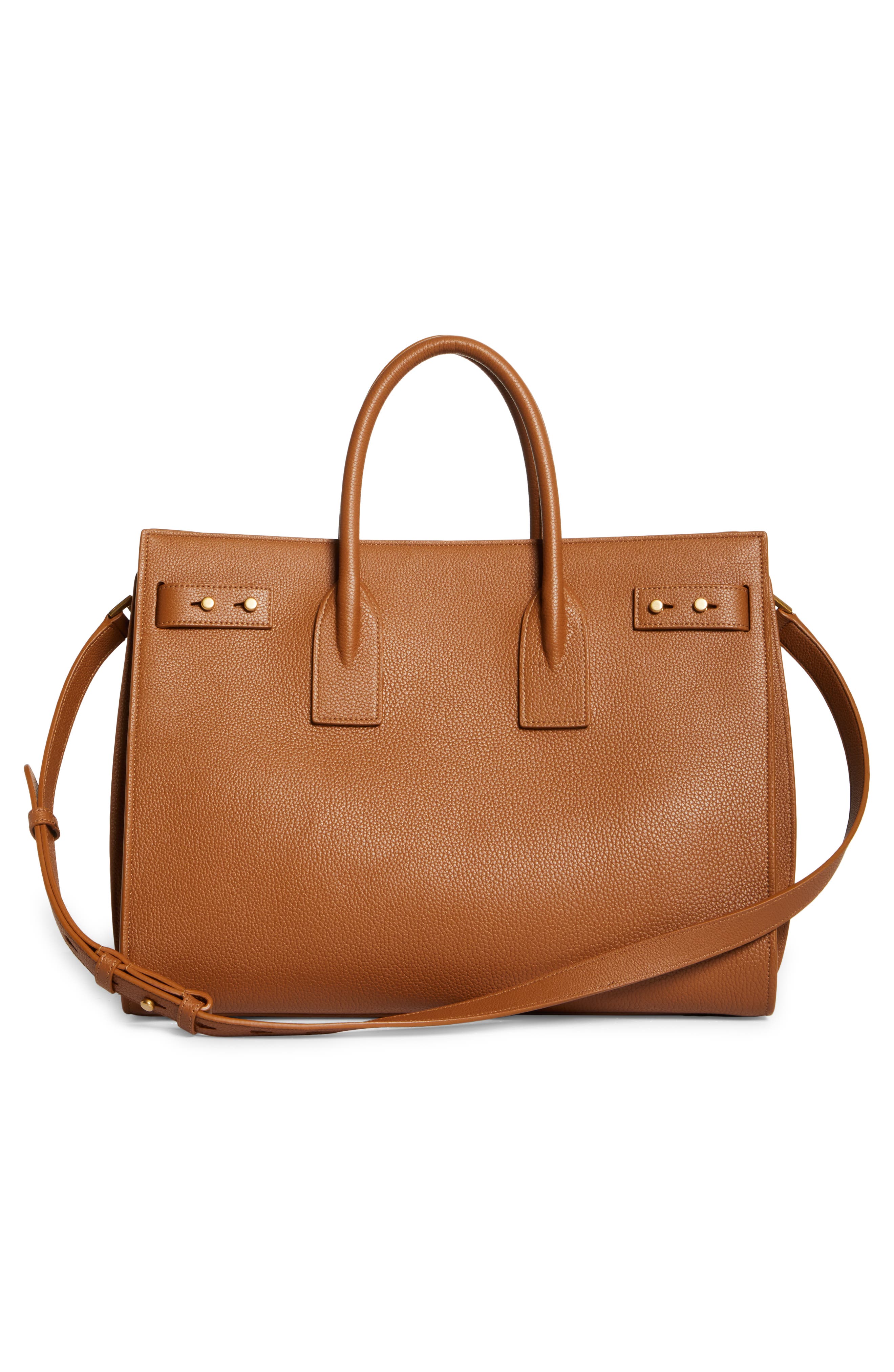 Saint Laurent Medium Sac de Jour Leather Top Handle Bag, Alternate, color, 