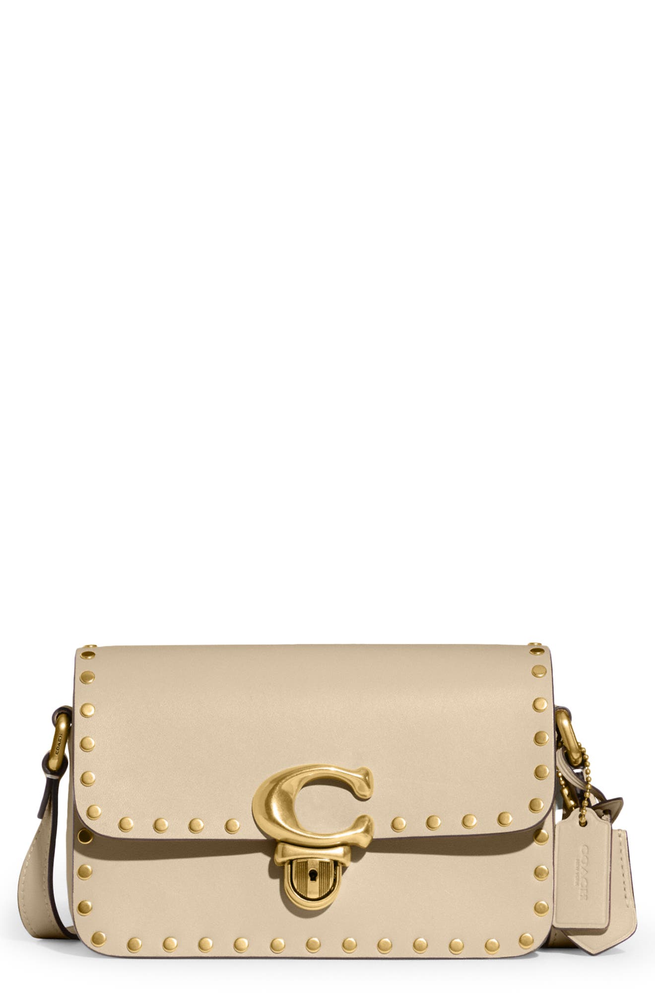 COACH Studio Rivet Glovetanned Leather Shoulder Bag, Main, color, 
