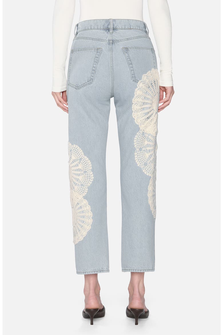The Crochet Straight Leg Ankle Jeans, Alternate, color, WISP