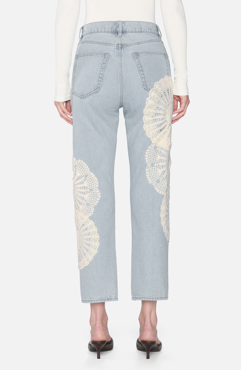 FRAME The Crochet Straight Leg Ankle Jeans, Alternate, color, Wisp