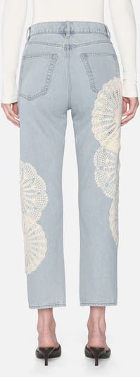 The Crochet Straight Leg Ankle Jeans
