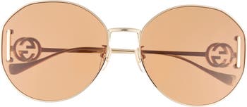 63mm Round Sunglasses