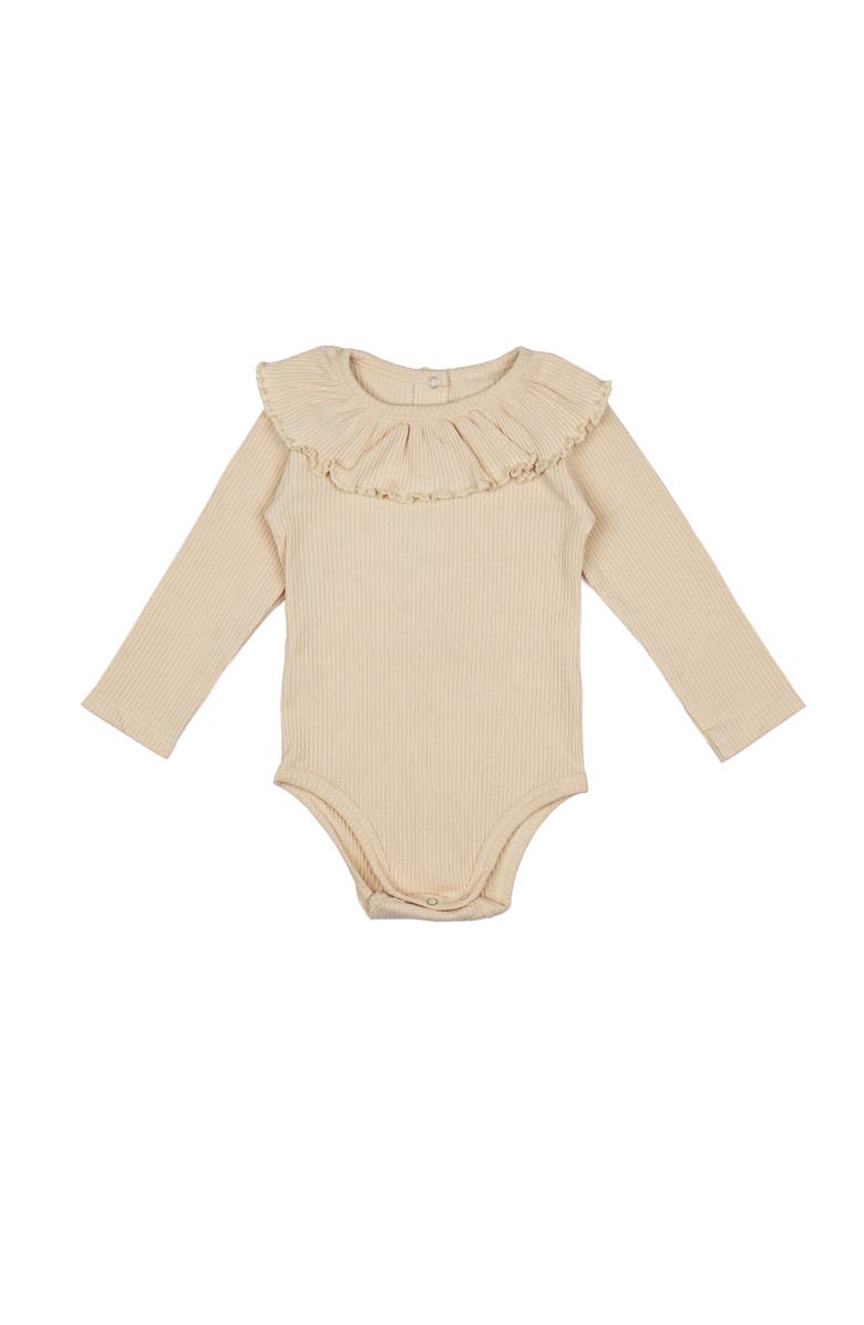 Wild Wawa Ruffle Collar Bodysuit, Main, color, Natural