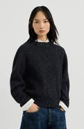 Brunello Cucinelli Sparkling & Dazzling cashmere and wool ribbed sweater