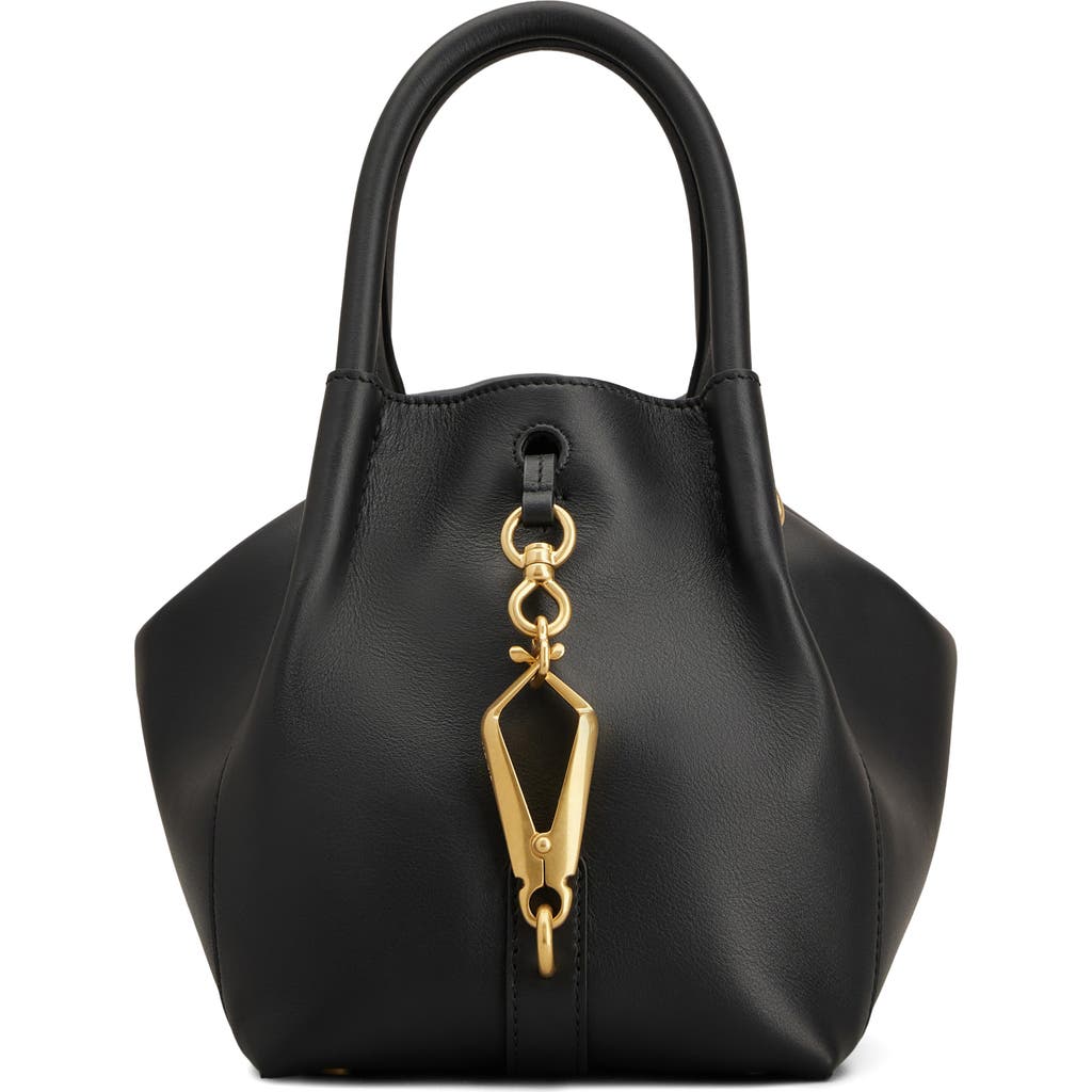 Tod's Mini Msc Leather Top Handle Bag In Nero