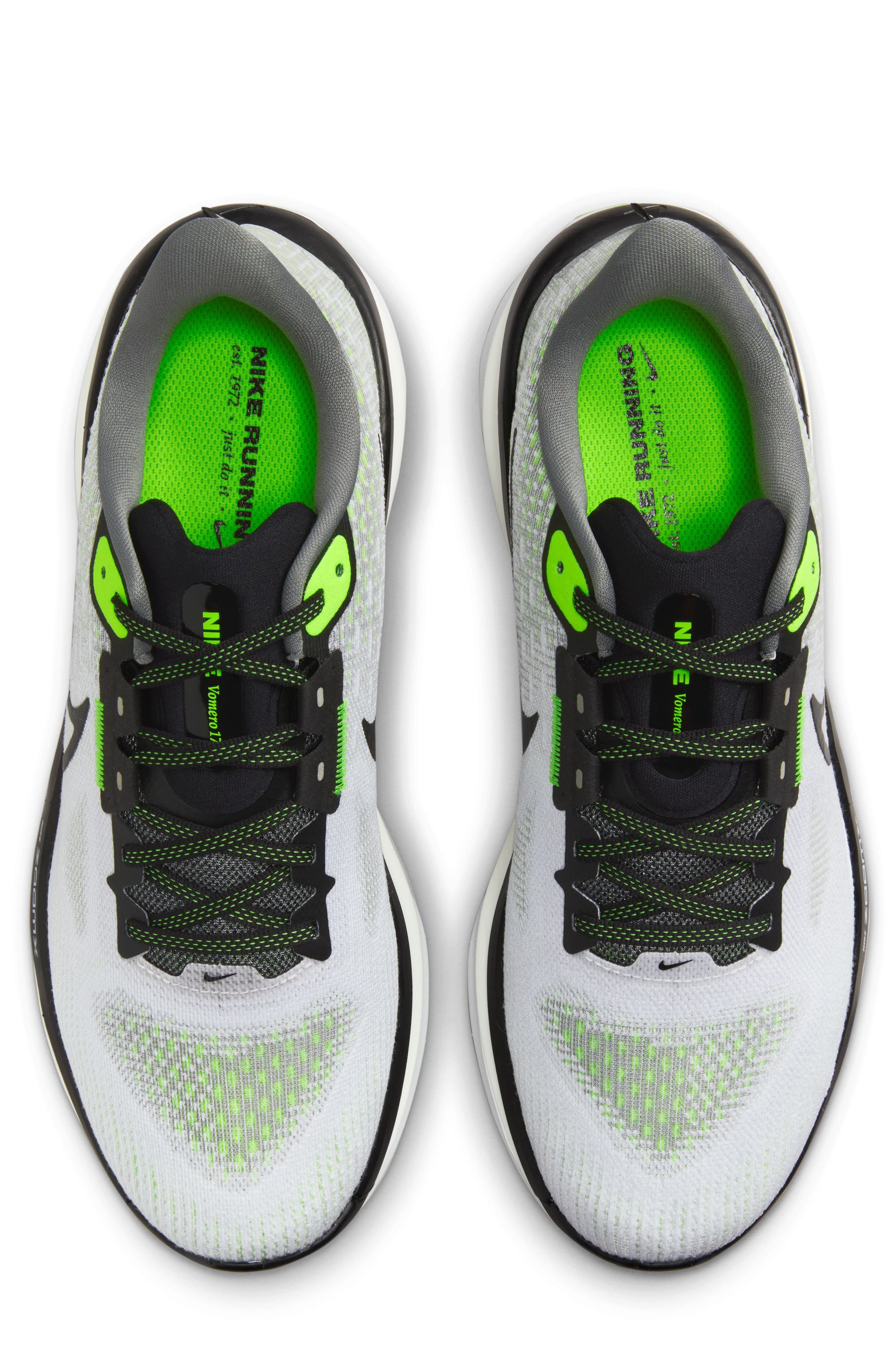 Zoom Vomero 17 Road Running Shoe, Alternate, color, SMOKE GREY/ BLACK/ WHITE/ VOLT