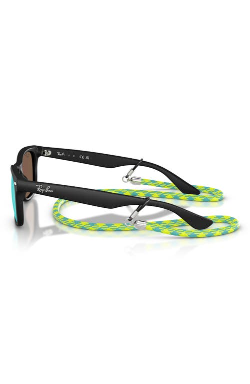 Ray Ban Ray-ban Kids' Junior Wayfarer 50mm Gradient Square Sunglasses In Rubber Black/turquoise