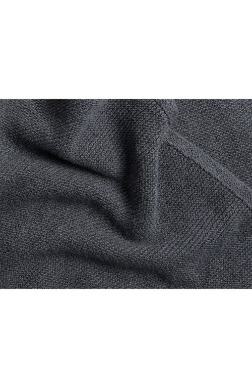 Parachute Soft Spun Cotton Blend Knit Throw Blanket In Gray