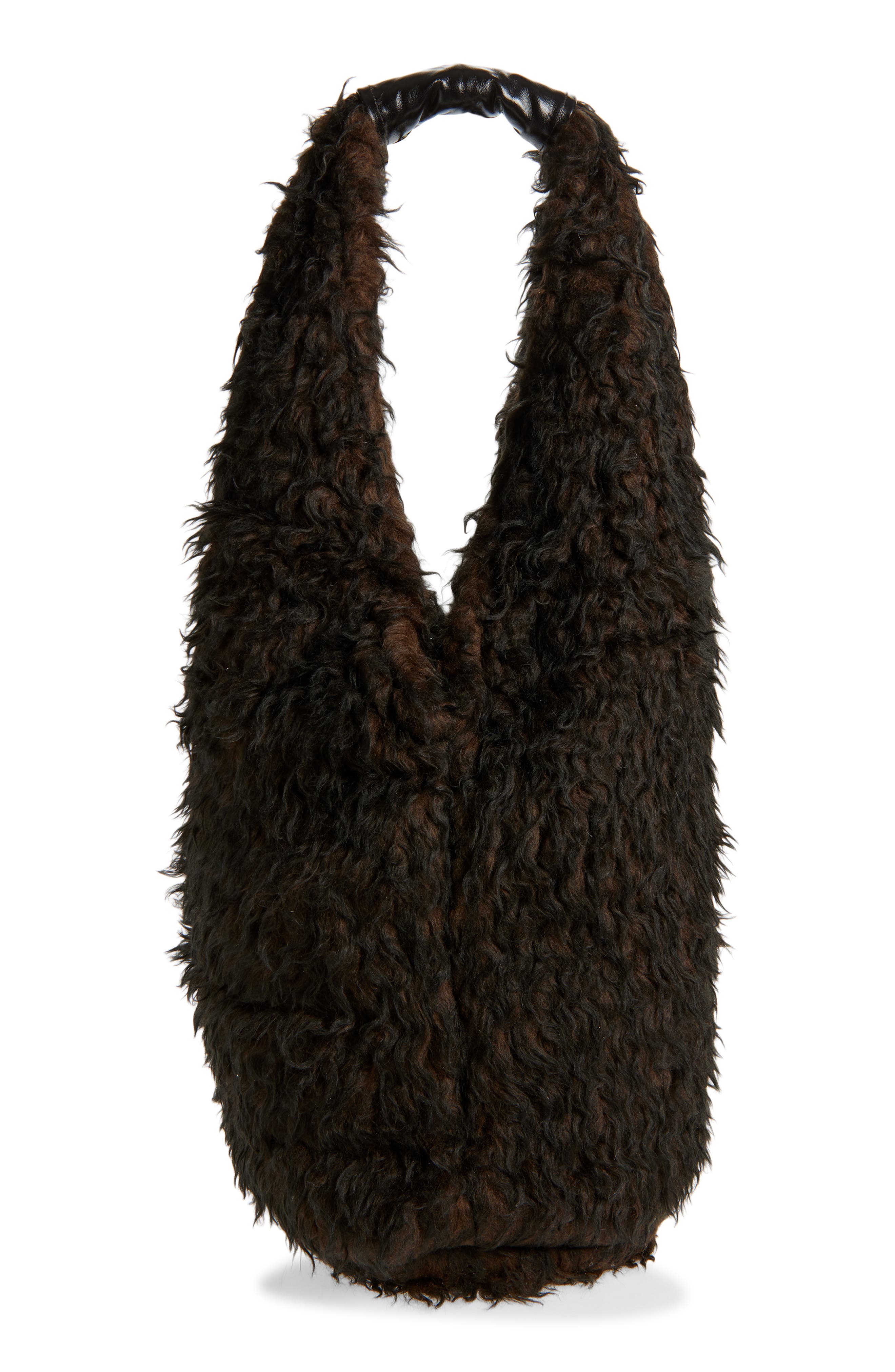 OUR LEGACY Drip Faux Shearling Hobo Bag, Alternate, color, 