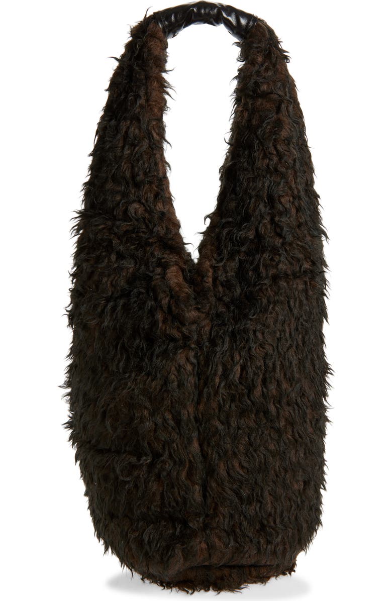 OUR LEGACY Drip Faux Shearling Hobo Bag, Alternate, color,