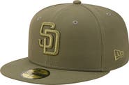 New Era Men's New Era Olive San Diego Padres Color Pack 59FIFTY Fitted Hat