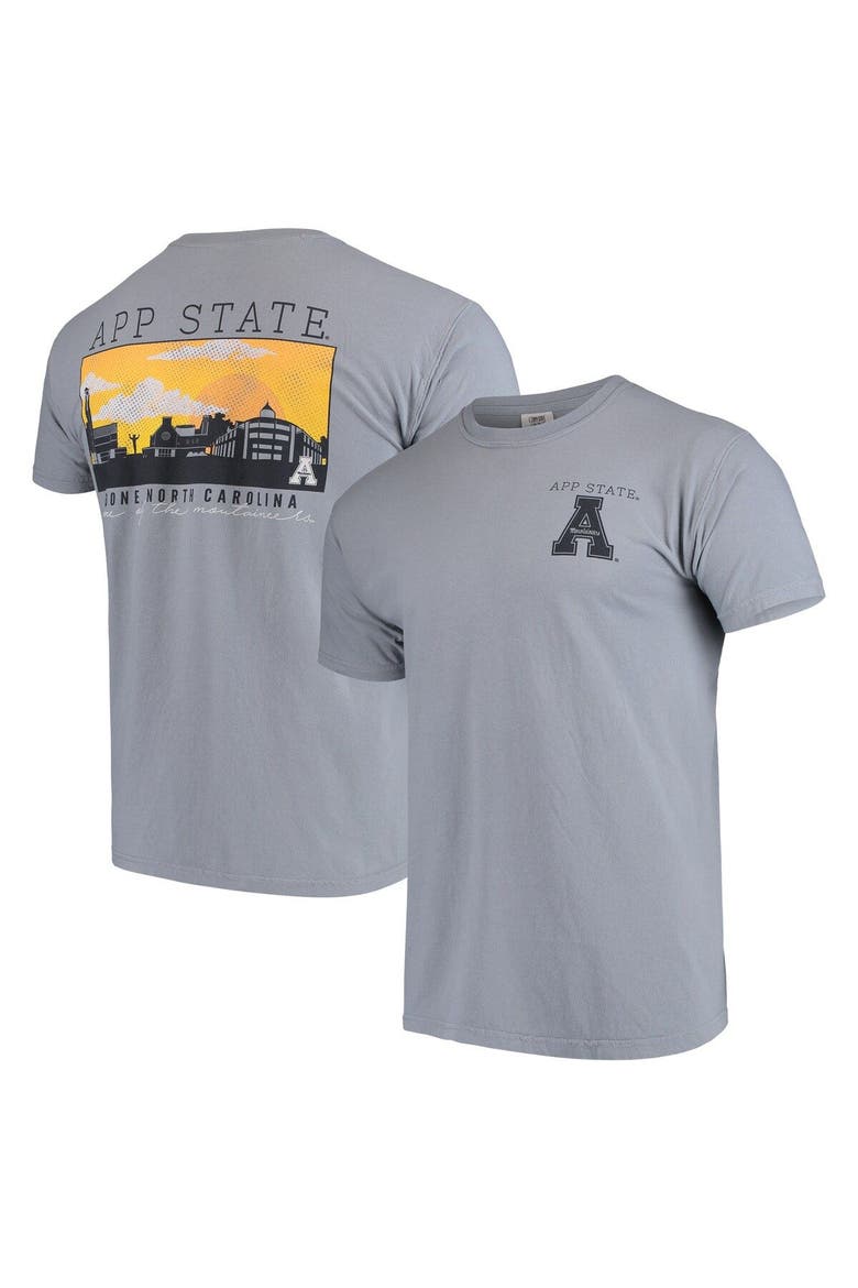 Appalachian State Mountaineers Comfort Colors Campus Scenery T-Shirt - Gray, Main, color, Gray