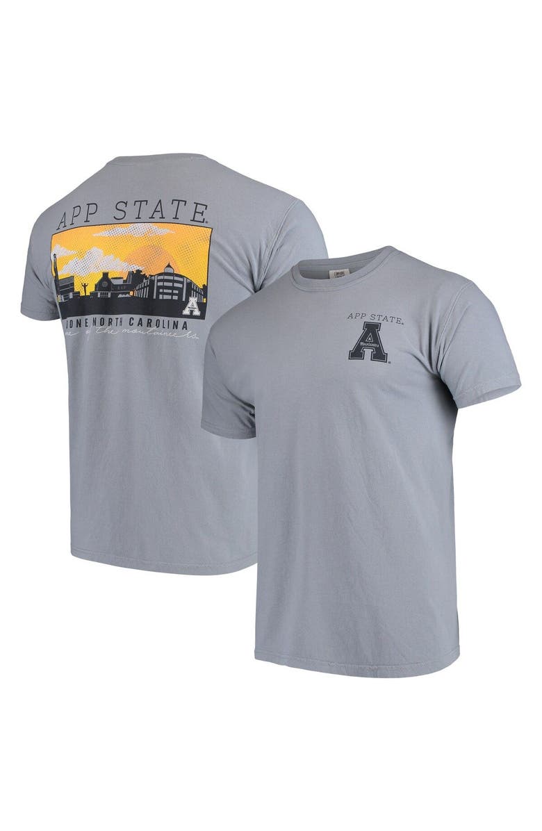 IMAGE ONE Appalachian State Mountaineers Comfort Colors Campus Scenery T-Shirt - Gray, Main, color,