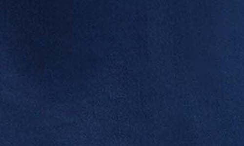 Shop Foxcroft Violet Square Neck Cotton Blend Top In Navy