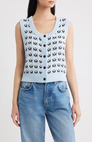 Rails Chance Fair Isle Sleeveless Cardigan