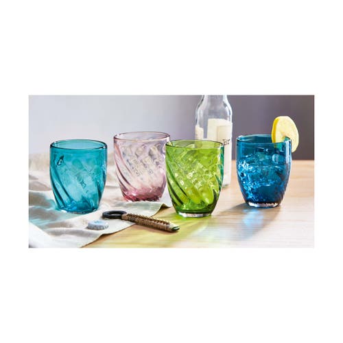 Tag Optic Everything Glass Solid Pink Beverage Glassware Set In Pink