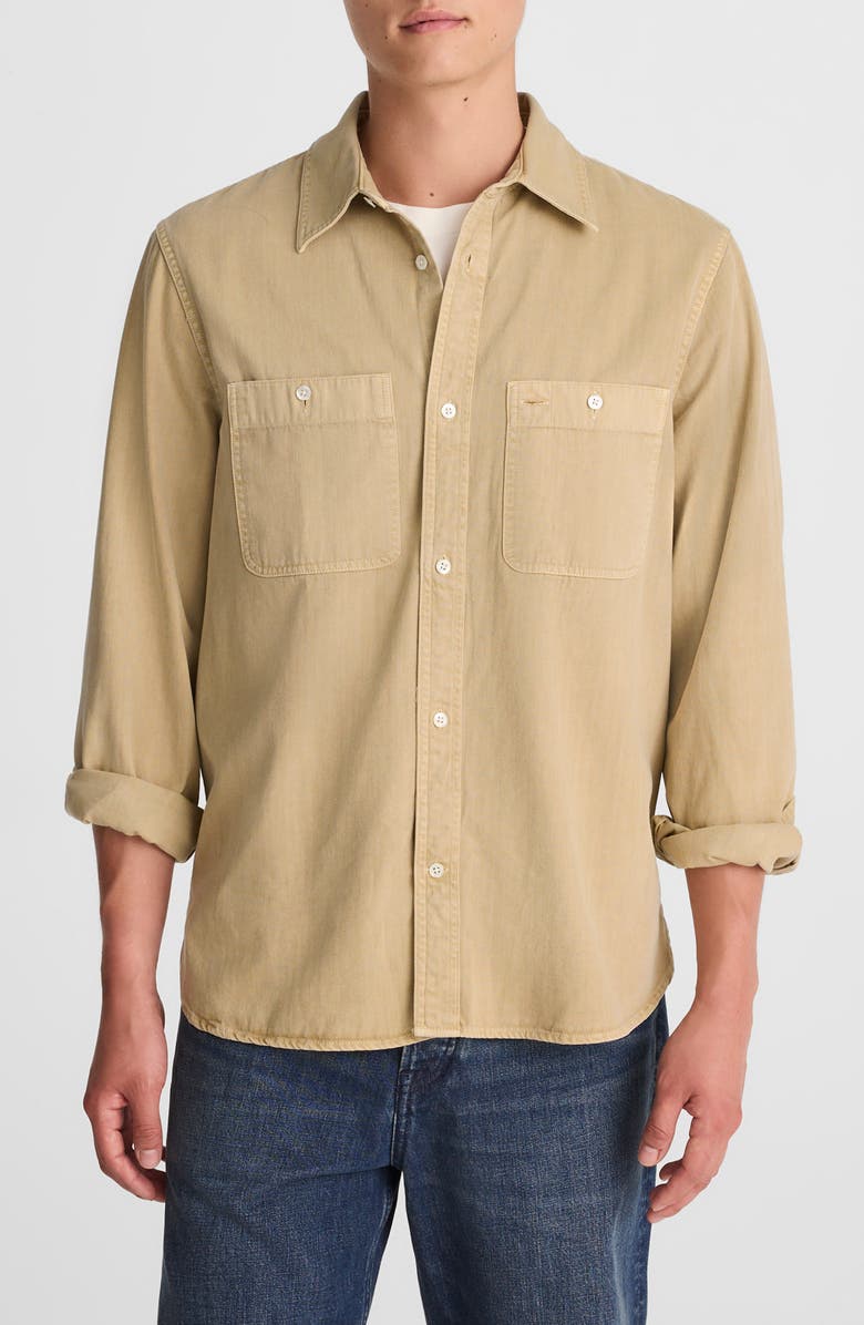 Madewell Cotton Button-Up Work Shirt, Main, color, Distressed Rope