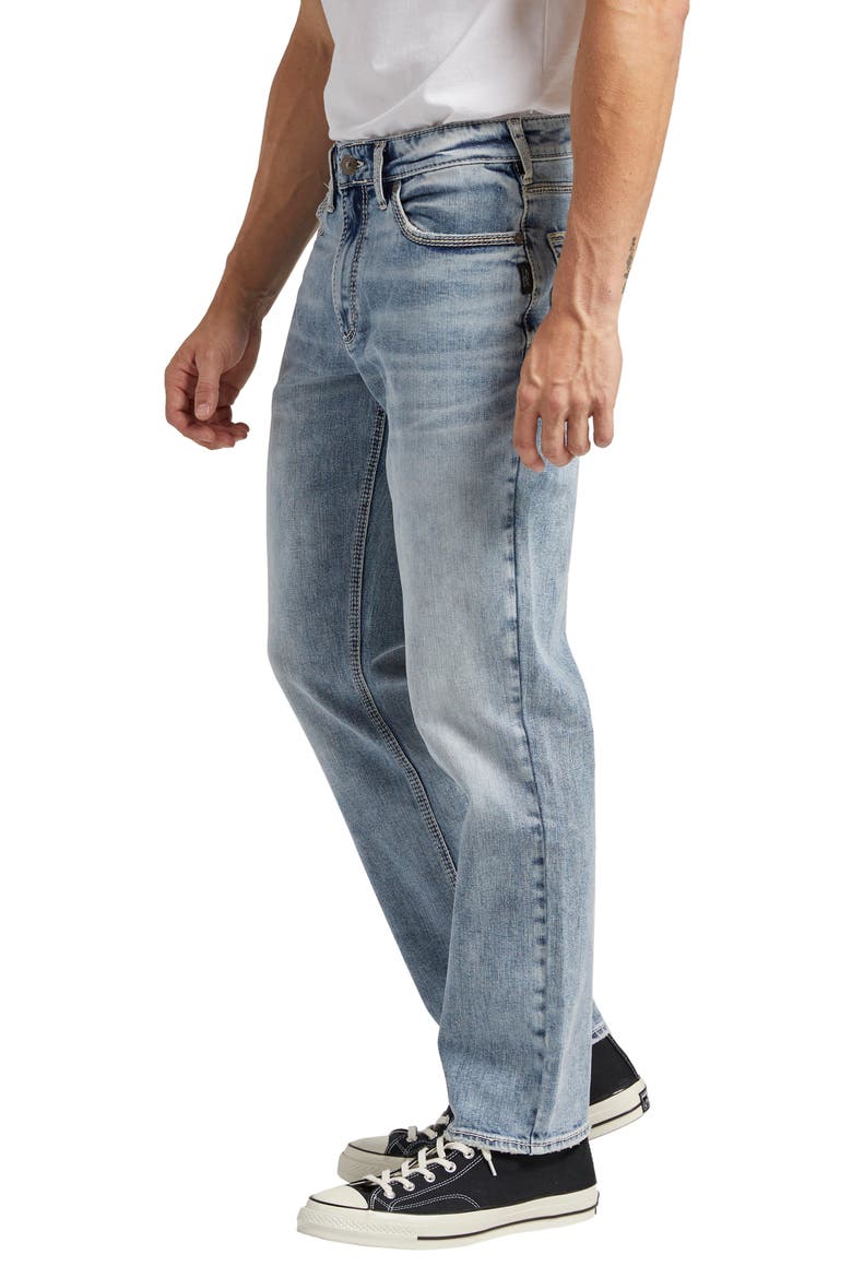 Eddie Athletic Fit Tapered Jeans, Alternate, color, INDIGO