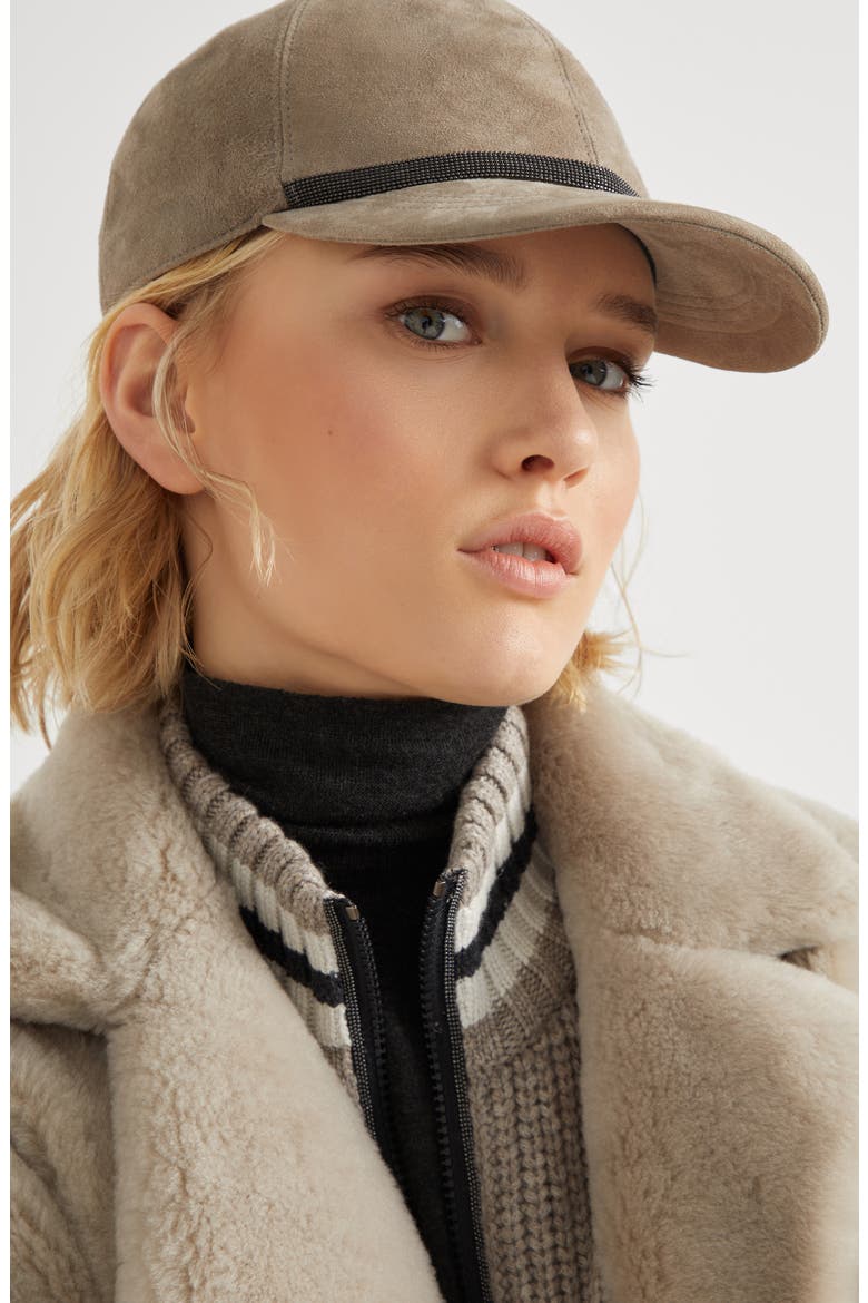 Suede baseball cap, Alternate, color, Light Grey