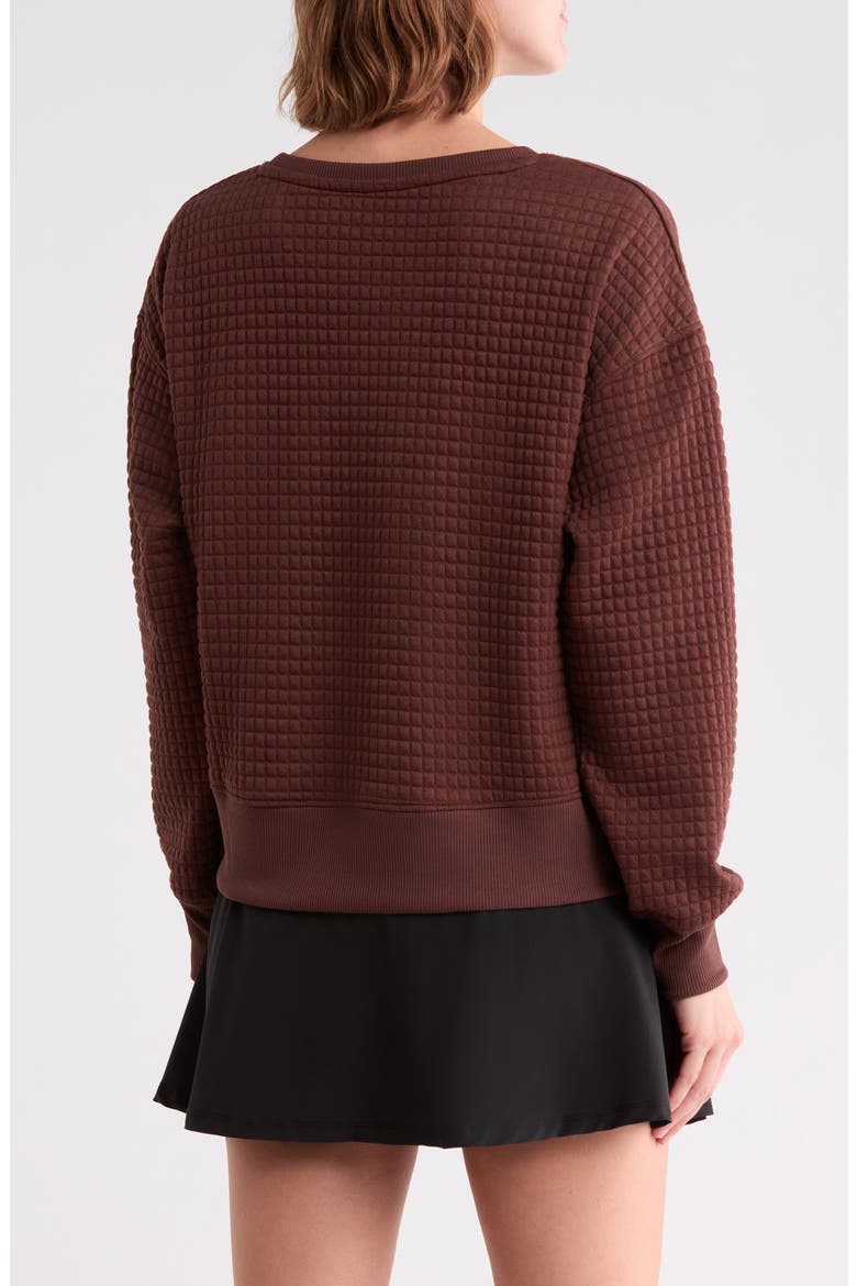 Nancy Quilted Pullover Sweatshirt, Alternate, color, SHAVED CHOCOLATE