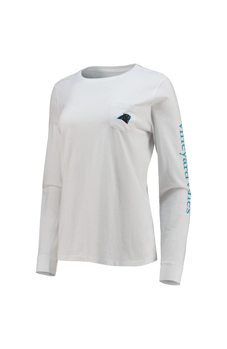 vineyard vines Women's Vineyard Vines White Carolina Panthers Helmet Long Sleeve T-Shirt, Alternate, color, 