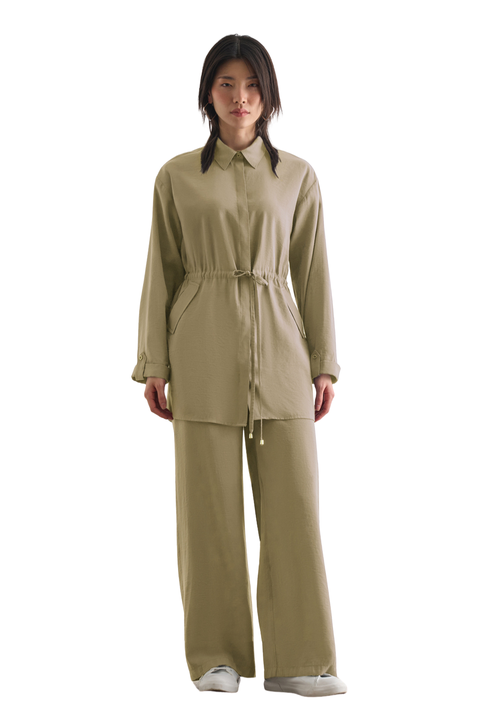 Light Weight Cinch Waist Tunic