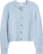 Treasure & Bond Rolled Crewneck Cardigan