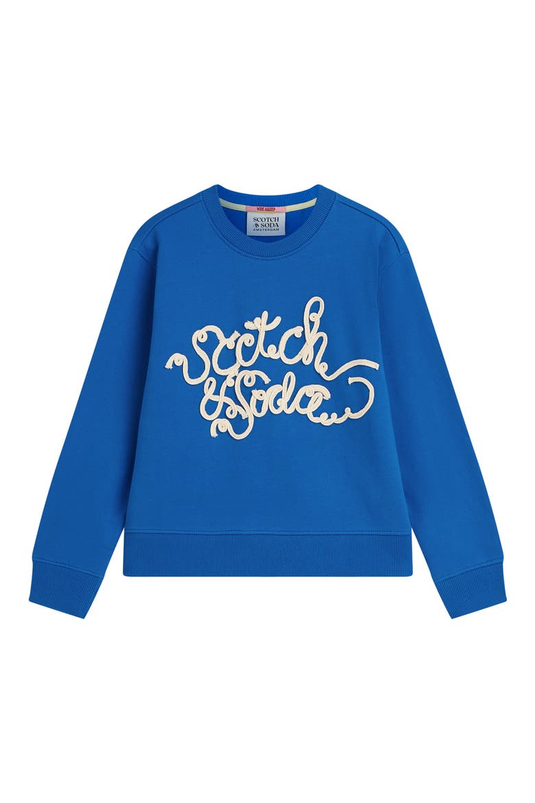 Kids' Relaxed Fit Graphic Sweatshirt, Main, color, STRONG BLUE