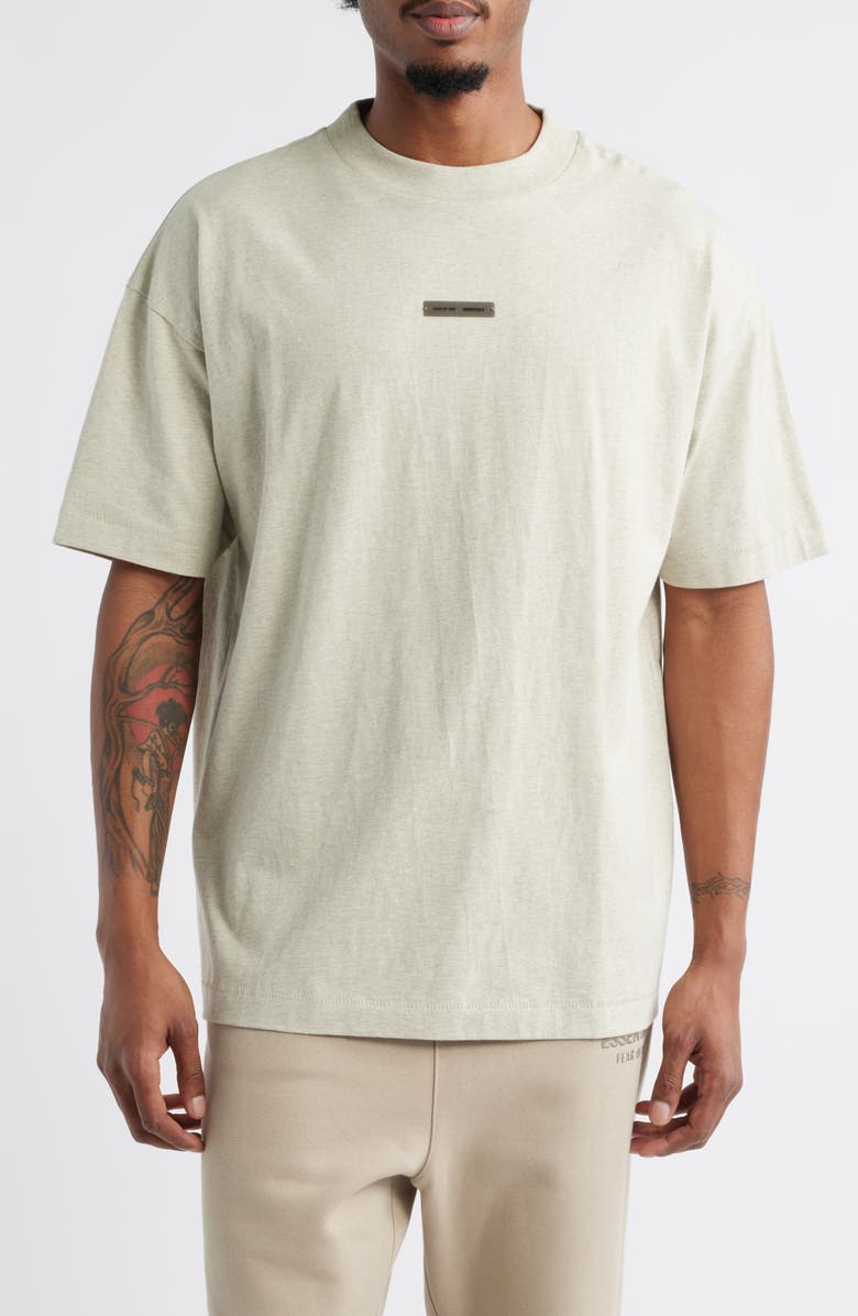 Fear of God Essentials Classic Fit Logo Graphic T-Shirt, Main, color, Heather Stone