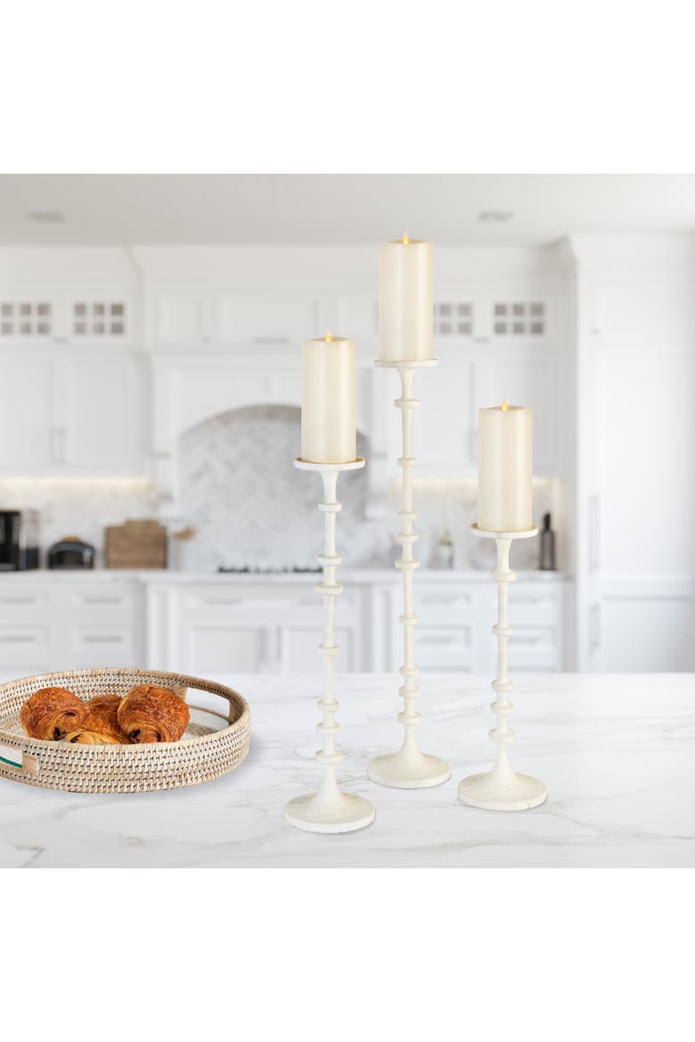 Abacus Candle Stands Set of 3, Alternate, color, White