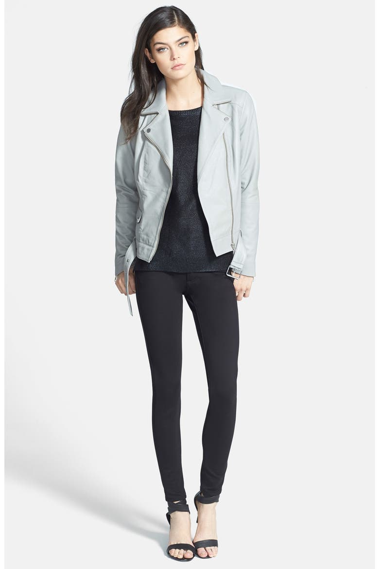 Coated Sweater, Alternate, color, BLACK FOIL