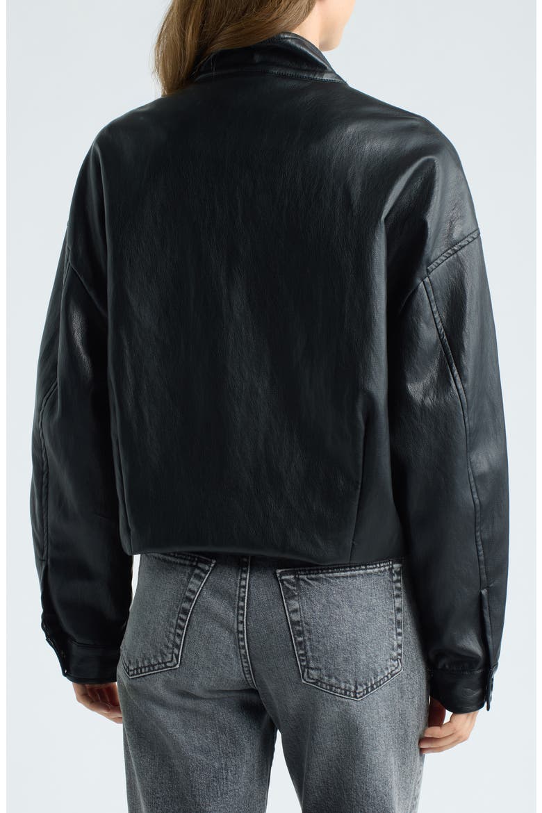 Rachel Faux Leather Jacket, Alternate, color, BLACK