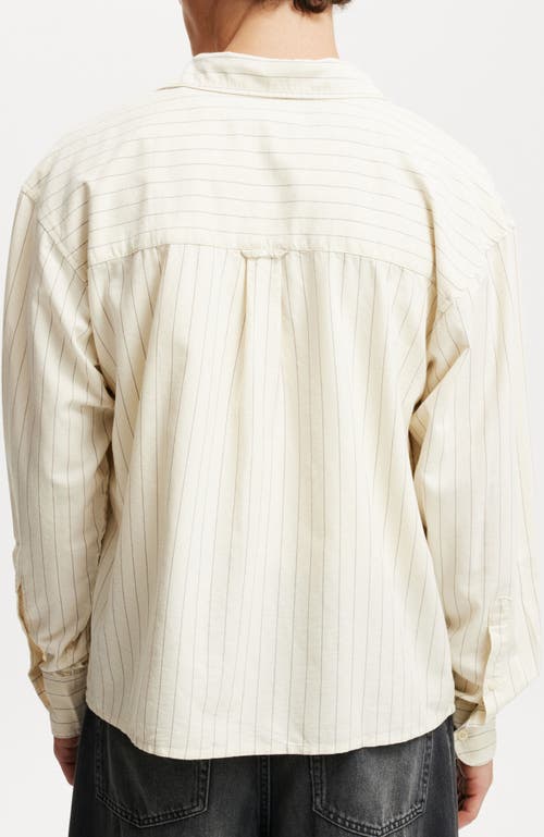 COTTON ON CROPPED OXFORD LONG SLEEVE SHIRT