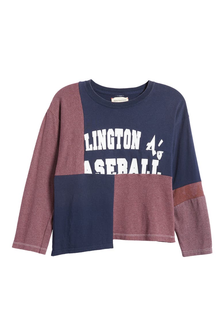 Varsity Patchwork Graphic Tee, Main, color, REWORKED VINTAGE
