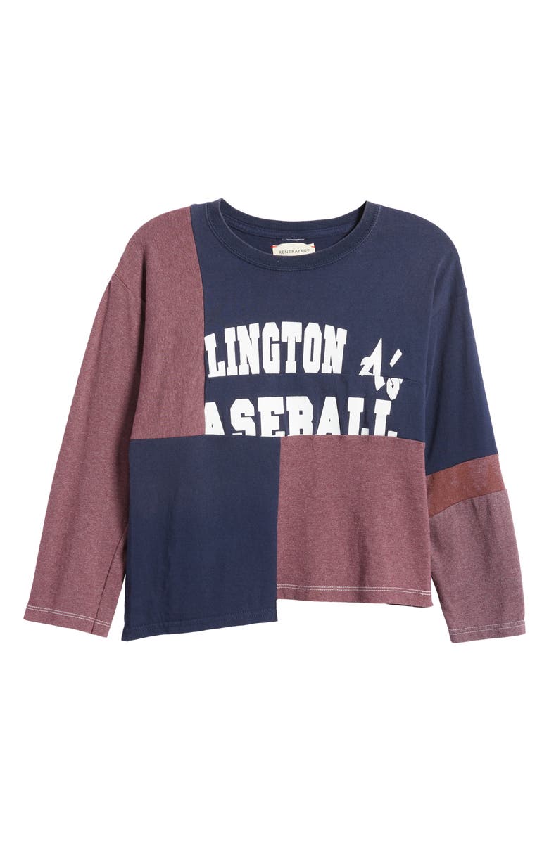 Rentrayage Varsity Patchwork Graphic Tee, Main, color,