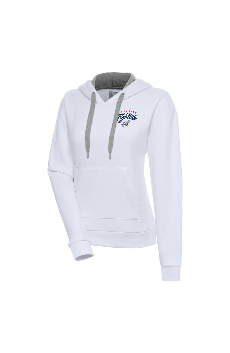 ANTIGUA Women's Antigua  White Reading Phillies Victory Pullover Hoodie, Main, color, 