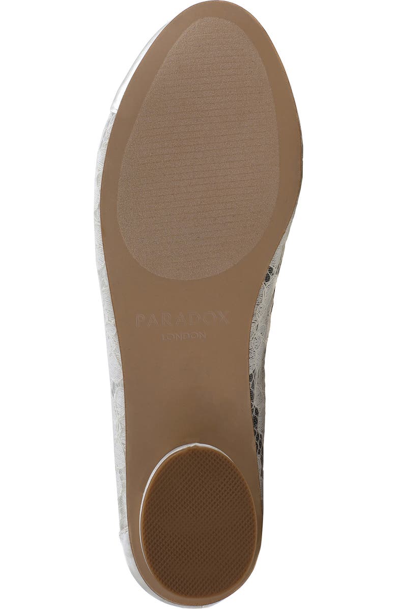 Paradox London Pink Sweetie Satin Lace Flat, Alternate, color, Ivory