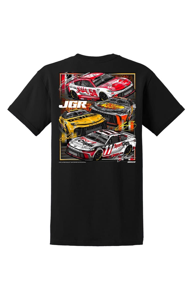JOE GIBBS RACING TEAM COLLECTION Men's Joe Gibbs Racing Team Collection Black Joe Gibbs Racing Car T-Shirt, Alternate, color, Black