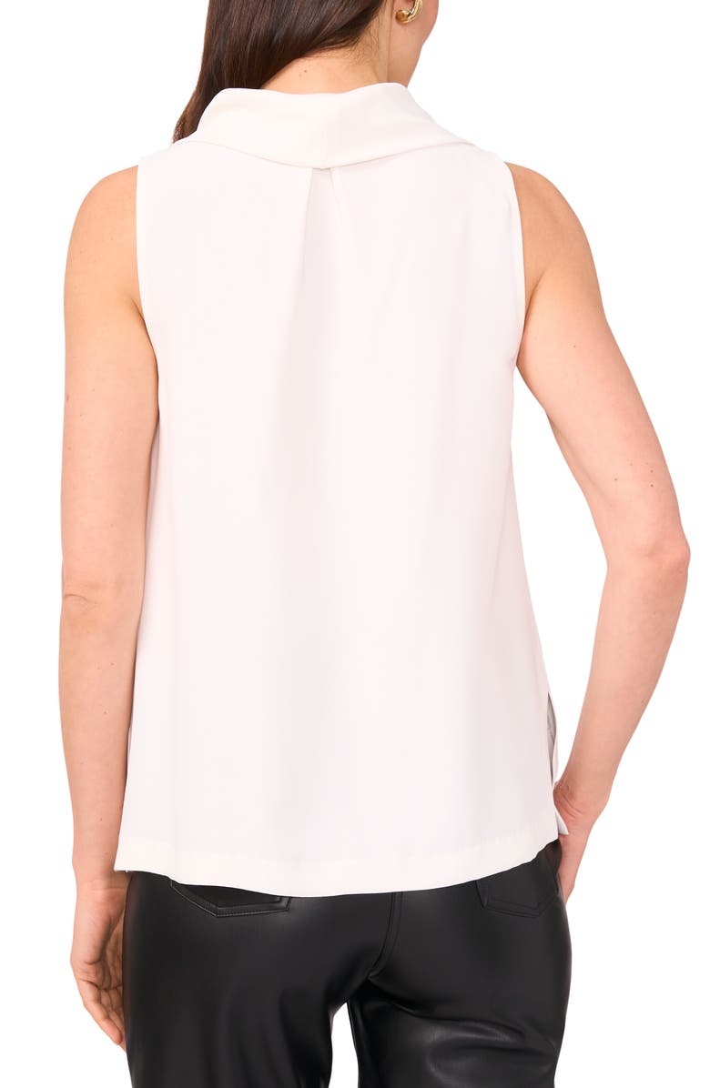 Vince Camuto Cowl Neck Sleeveless Blouse, Alternate, color, New Ivory