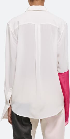 Relaxed Silk Button-Up Shirt