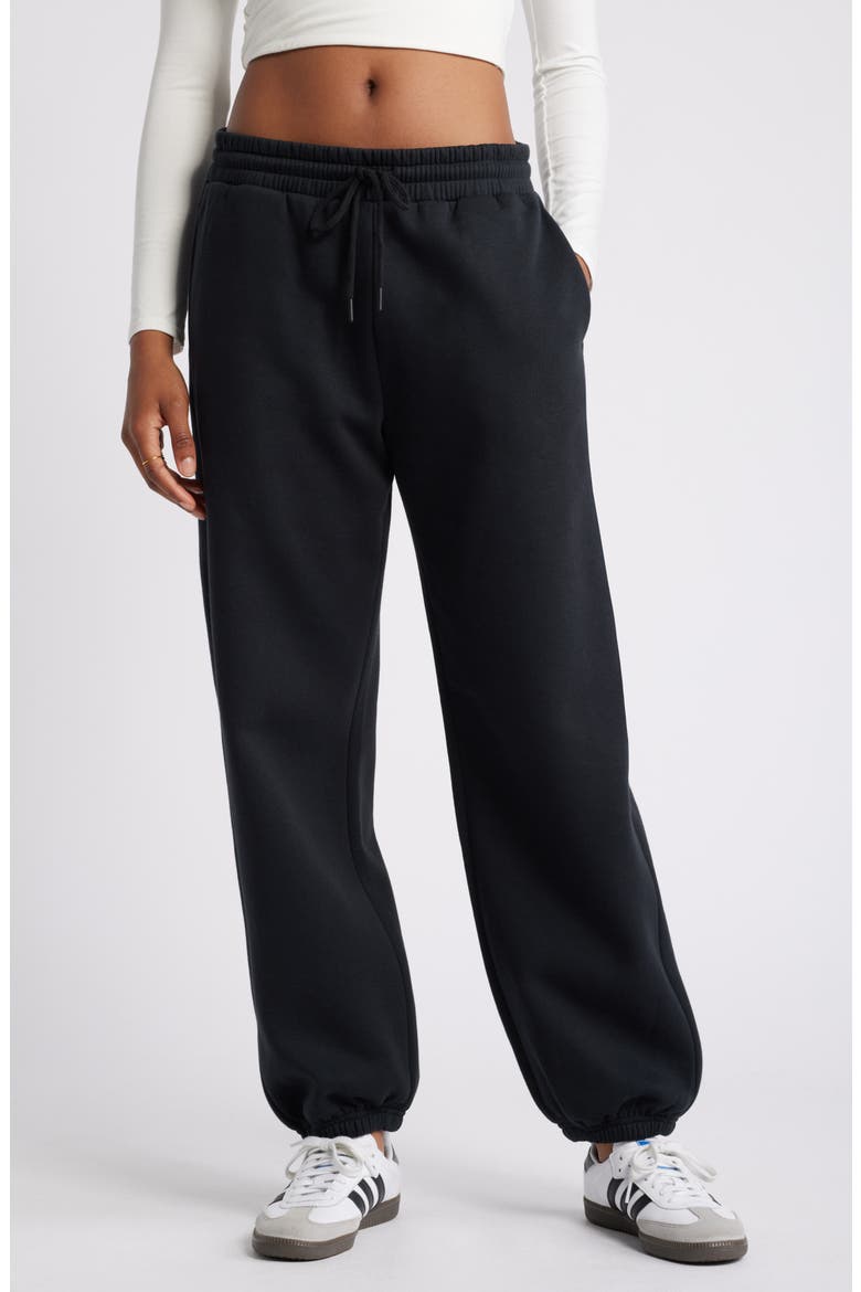 Baggy Fleece Joggers, Main, color, BLACK JET