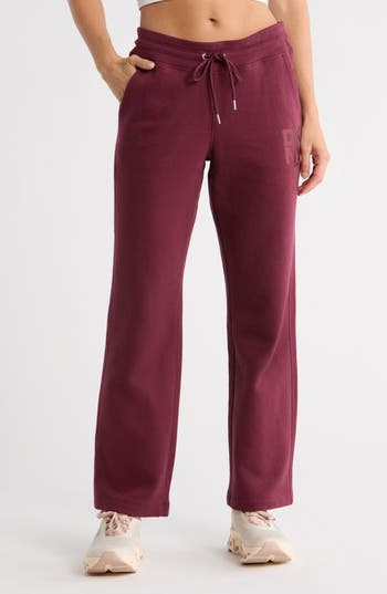 Dkny Stacked Logo Bootcut Sweatpants In Red