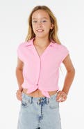 Rip Curl Kids' Premium Surf Crop Cotton Gauze Button-Up Shirt